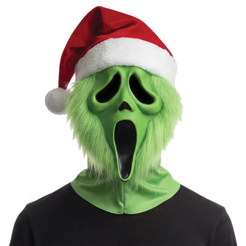 Fun World Ghost Face Grumpy Santa Mask