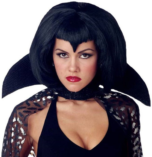 Adults Vampirette Wig Halloween Vampire Fancy Dress Costume Accessory