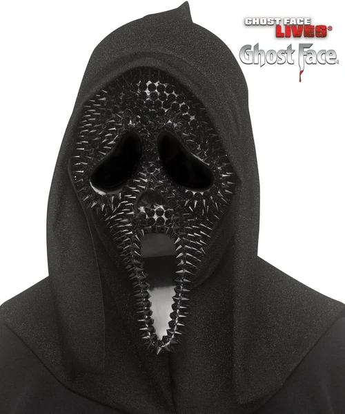 Fun World Ghost Face Spiked Mask Halloween Horror Fancy Dress