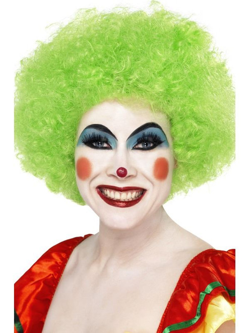 Adults Green Afro Style Clown Wig Circus Big Top Fancy Dress Costume Accessory Adults Green Afro Style Clown Wig Circus Big Top Fancy Dress Costume Accessory