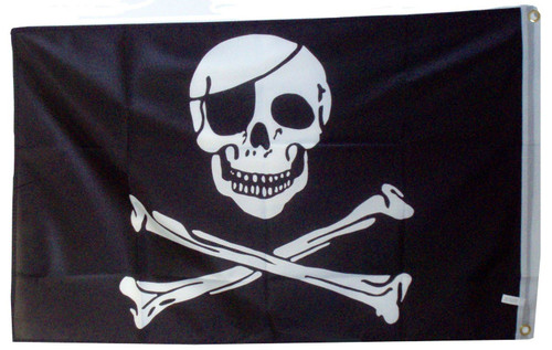 Jolly Roger Pirate Flag Skull & Crossbones 5ft x 3ft With Metal Eyelets