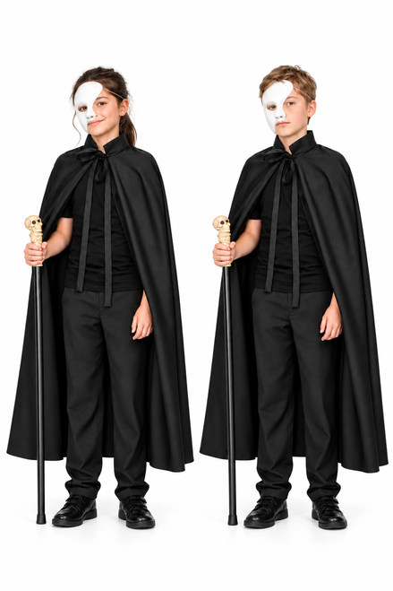 Childs Phantom of The Opera Halloween Theatre Fancy Dress Costume [Age 8-12 Years]