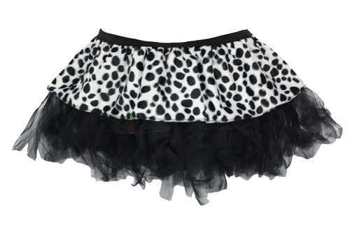 Ladies 12" Dalmatian Print Black Cyber Tutu Skirt Wild Party Animal Fancy Dress Ladies 12" Dalmatian Print Black Cyber Tutu Skirt Wild Party Animal Fancy Dress