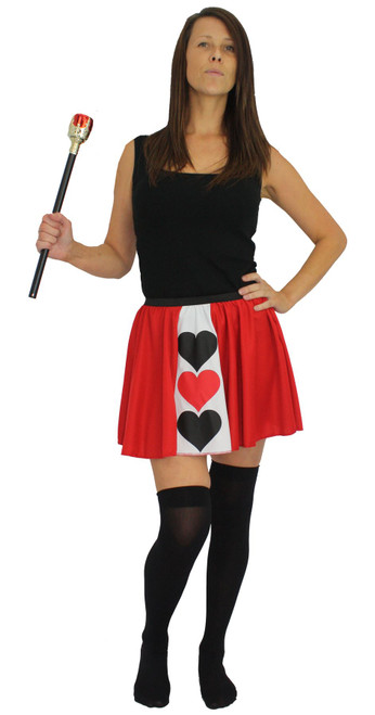 Ladies Queen of Hearts Skater Skirt World Book Day Movie Wonderland Fancy Dress Ladies Queen of Hearts Skater Skirt World Book Day Movie Wonderland Fancy Dress