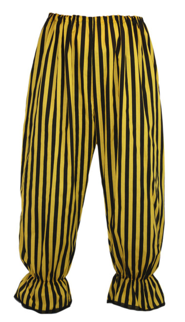 Adults Long Yellow & Black Vertical Stripe Steampunk Bloomers Victorian Fancy Dress Adults Long Yellow & Black Vertical Stripe Steampunk Bloomers Victorian Fancy Dress