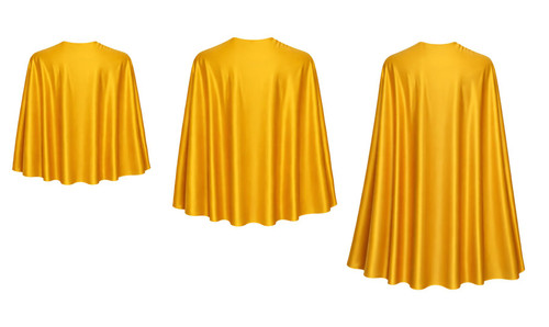 Adults 24", 35, or 48" Length Yellow Superhero Cape Fancy Dress Costume Accessory