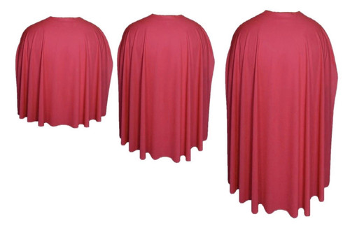 Adults Plain Red Superhero Cape Fancy Dress Costume Accessory [3 Sizes]