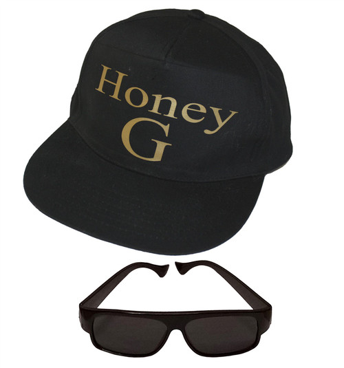 Adults Unisex Honey G Gangster Rapper Hat & Glasses Fancy Dress Costume Accessory