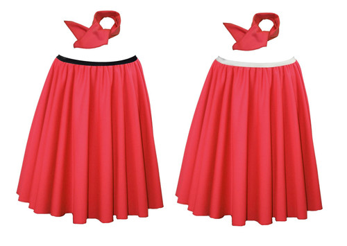 22" Length Red Rock & Roll Skirt & Neck Tie 1940's 1950's Fancy Dress 22" Length Red Rock & Roll Skirt & Neck Tie 1940's 1950's Fancy Dress