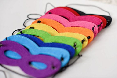 Elasticated Felt Superhero Eye Mask Fancy Dress Costume Accessory