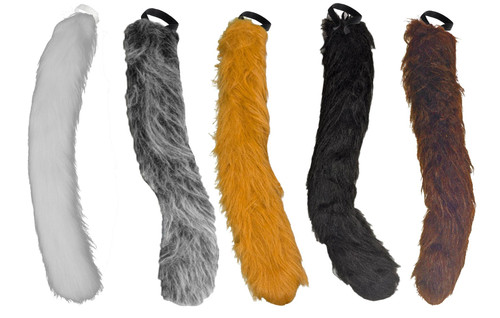 Childs 20" Length Animal Wolf Fox Cat Dog Squirrel Faux Fur Tail Fancy Dress Accessory