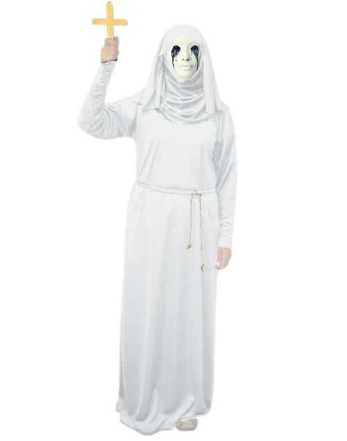Adults Scary Mary Ghost Nun Halloween Fancy Dress Costume Adults Scary Mary Ghost Nun Halloween Fancy Dress Costume