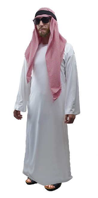 Adults Arab Saudi Prince Stag Night Arabian Oil Tycoon Sheik Fancy Dress Costume Adults Arab Saudi Prince Stag Night Arabian Oil Tycoon Sheik Fancy Dress Costume