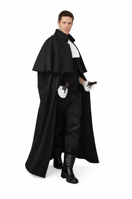 Adults Highway Man Bandit Cape Only Dick Turpin Old English Fancy Dress Cloak