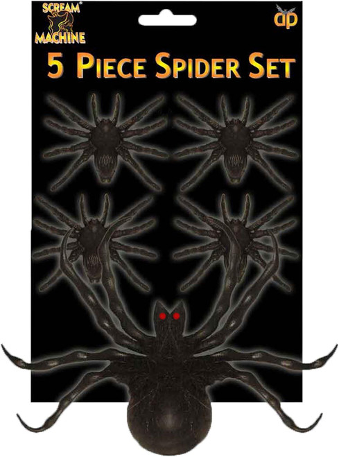 Scream Machine 5 Scary Spiders Halloween Horror Props Decorations