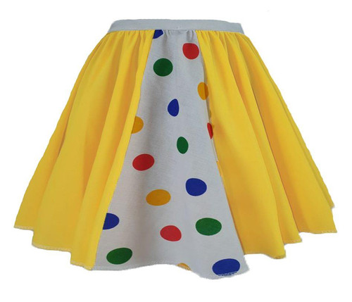 Childs 15" Length Multicoloured Polka Dot Charity Bear Panel Skirt Fancy Dress [2 Sizes]
