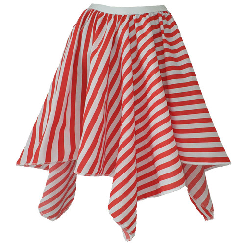 Childs Candy Cane Christmas Elf Handkerchief Skirt Xmas Red & White Stripe Childs Candy Cane Christmas Elf Handkerchief Skirt Xmas Red & White Stripe