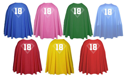 Adults 18th Birthday Superhero Cape Milestone Birth Date Fancy Dress