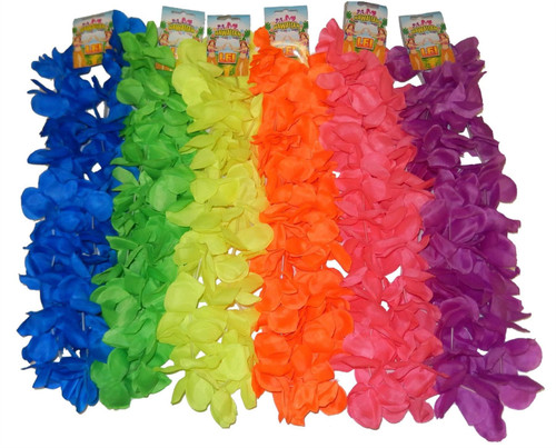 Neon Hawaiian Leis Hawaii Neck Garland Hula Girl Fancy Dress