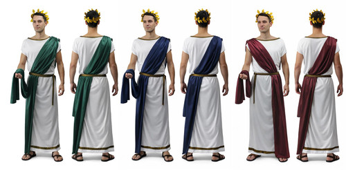 Adults Greek God Roman Senator Grecian Mythology Toga Robes Historical Fancy Dress Costume