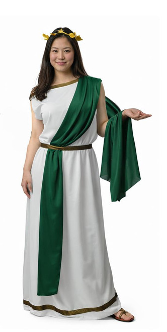 Womens Greek Goddess Roman Senator Grecian Mythology Toga Robes Historical Fancy  Dress Costume