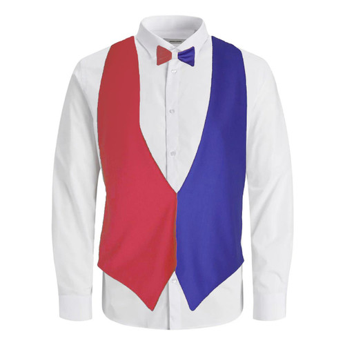 Adults National Flag of Holland Backless Waistcoat & Bowtie Dutch Netherlands Fancy Dress