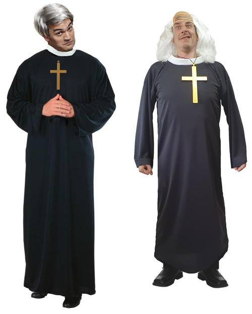 Adults Father Ted or Jack Comedy TV Show Priest Vicar Religious Father Fancy Dress Costume