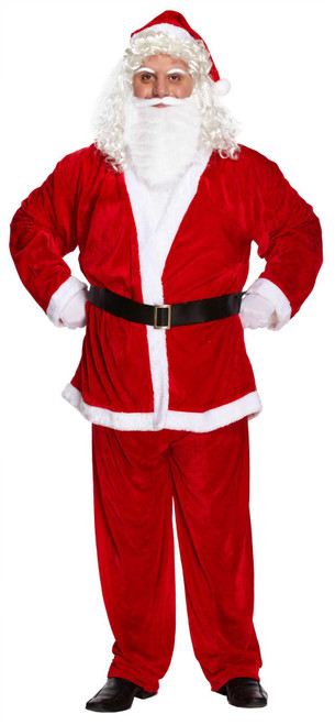 Adults 5 Piece Santa Claus Father Christmas St Nicholas Fancy Dress Costume [XXL]
