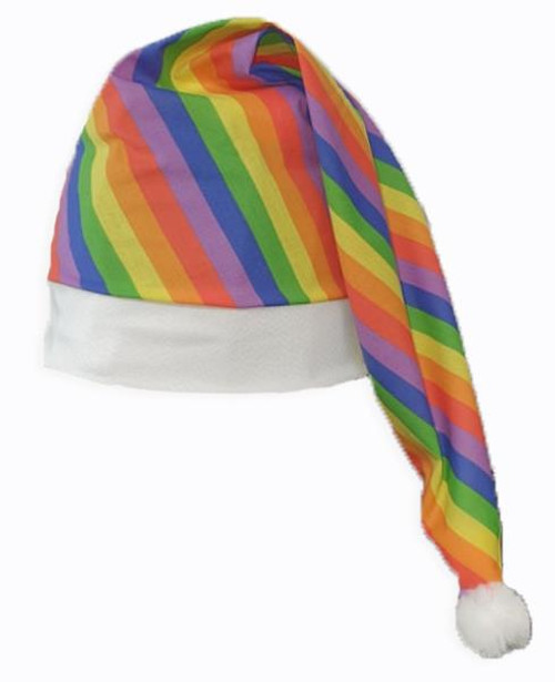 Rainbow Pride Wee Willy Winky Victorian Story Telling Night Cap Fancy Dress Hat Rainbow Pride Wee Willy Winky Victorian Story Telling Night Cap Fancy Dress Hat