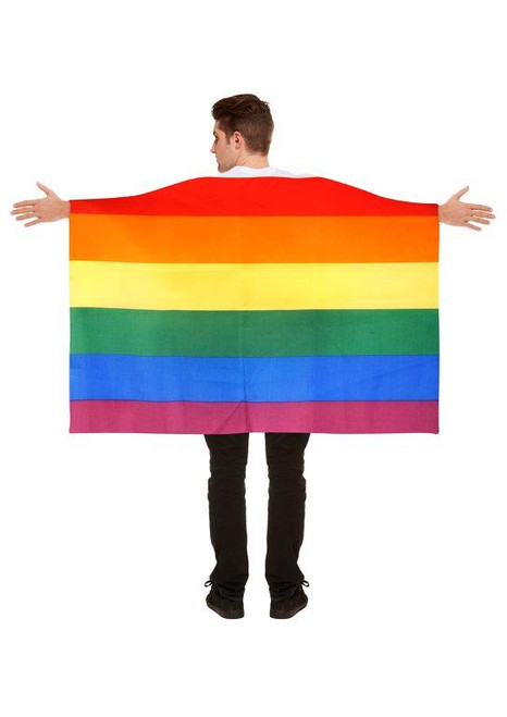 Adults The Rainbow Flag Cape Gay Pride March Month LGBTQ+ Fancy Dress