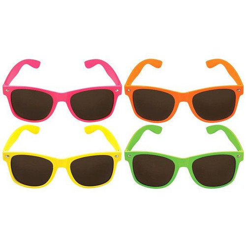 Adults 1980's 1990's UN 400 Neon Dark Lense Sunglasses Festival Party Rave Eyewear