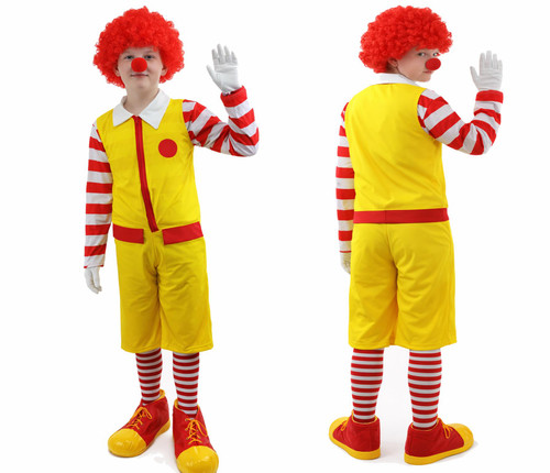 Childs Ronald The Clown Fancy Dress Costume [Age 8-12 Years]