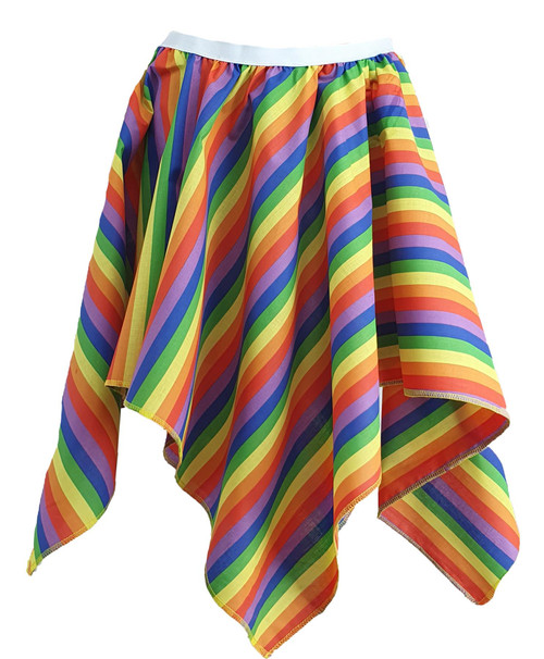 Adults Multicoloured Handkerchief Skirt LGBTQ+ Gay Pride Festival March Fancy Dress