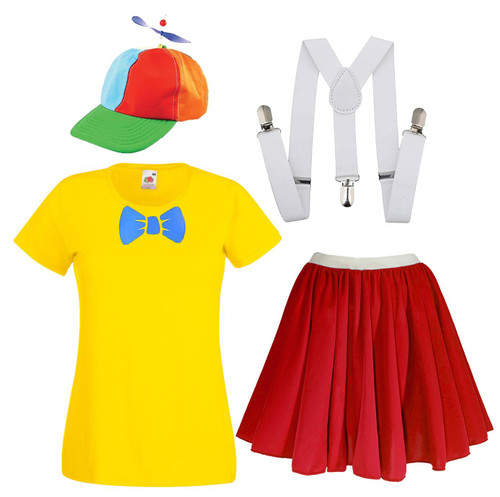 Ladies Tweedle Dee Tweedle Dum Hen Party Wonderland Fancy Dress Costume Ladies Tweedle Dee Tweedle Dum Hen Party Wonderland Fancy Dress Costume