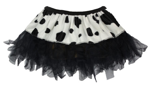 Adults 12" (30cm) Cowhide Animal Print Cyber Tutu Skirt Jessie Cowgirl Wild West Fancy Dress [S-M]