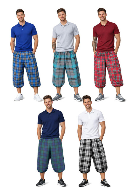 Adults Golf Tartan Plus Fours Trousers Sports Fancy Dress [5 Colours]