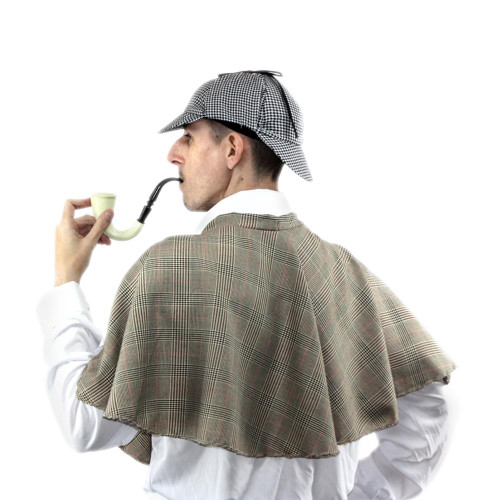 Adults Sherlock Victorian Detective Investigator Mantle CapeFancy Dress Costume Accessory Adults Sherlock Victorian Detective Investigator Mantle CapeFancy Dress Costume Accessory