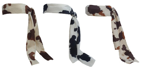 Adults 58" Cowhide Valboa Faux Fur Cowboy Hippie Sash Headband Fancy Dress Accessory