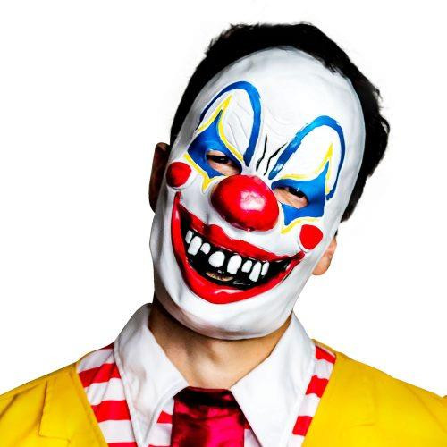 Bristol Novelty Circus Creep Halloween Half Face Horror Clown Mask