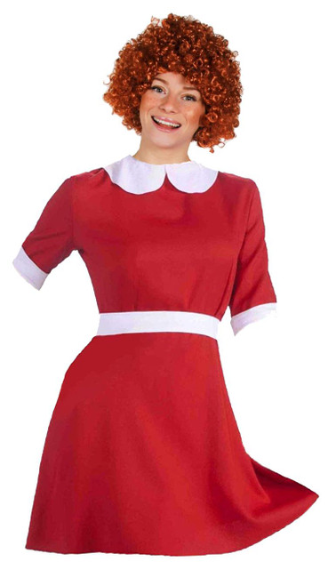 Childs Annie The Orphan Girl Dress & Wig World Book Day Movie Fancy Dress Costume [Age 8-12 Years]