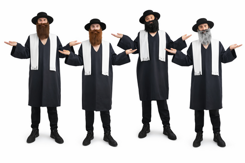 Adults Rabbi Preacher Religious Teacher Jewish Fancy Dress Costume