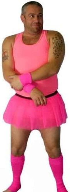 Mens Stag Do Neon Pink Tutu Kit Stag Night Fancy Dress [2 Sizes]
