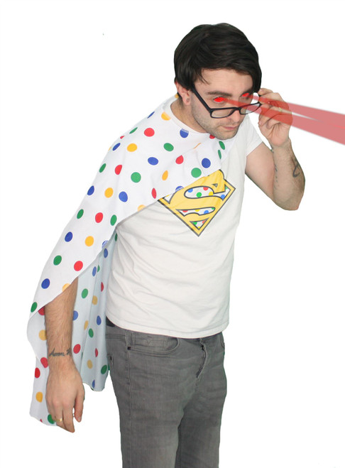 Adults Children in Need Pudsey Multicolored Polka Dot Fancy Dress Superhero Cape