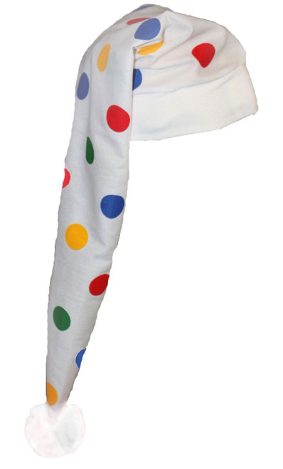Childs Children in Need Pudsey Multicolored Polka Dot Spot Fancy Dress Victorian Night Cap Hat
