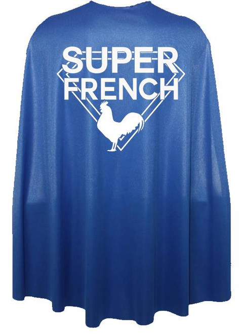 Adults Super French 35" Length Superhero Cape Bastille Day France Supporters Fancy Dress