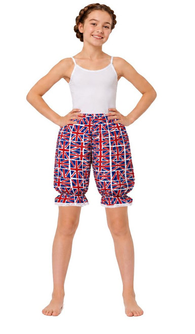 Childs Union Jack Flag Bloomers United Kingdom UK Great Britain GB Supporters Fancy Dress [Age 8-12 Years]