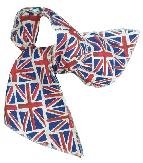 Childs Union Jack Flag Neck Scarf Hair Tie United Kingdom UK Great Britain GB Supporters Fancy Dress [Age 8-12 Years]