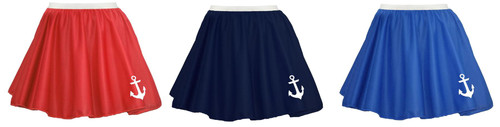 Adults 15" Length Skater Skirt Naval Anchor Design Sailor Fancy Dress Costume Accessory