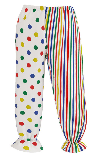 Adults Two Tone Panto Dame Full Length Bloomers Clown Pants Circus Fancy Dress Costume Accessory