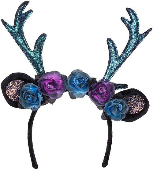 Dark Deer Tiara Antlers Animal Fantasy Fancy Dress Costume Accessory